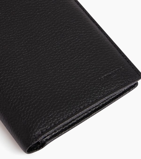 large, vertical, zipped wallet with 2 gussets in grained leather - Image 3