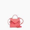 Emilie small handbag with double flap in T-signature leather
