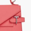 Emilie small handbag with double flap in T-signature leather - Image 2
