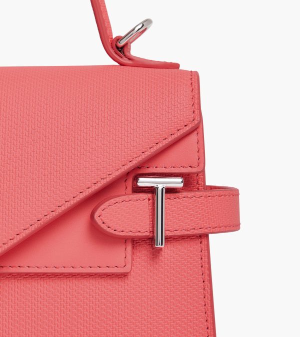 Emilie small handbag with double flap in T-signature leather - Image 2