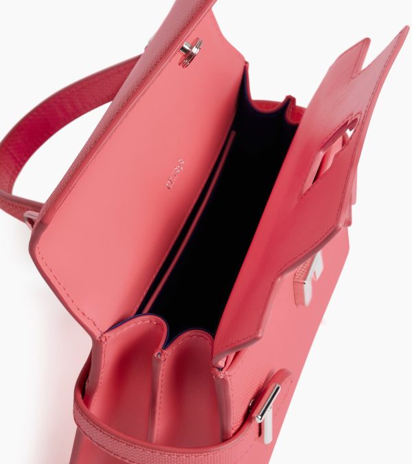 Emilie small handbag with double flap in T-signature leather - Image 4