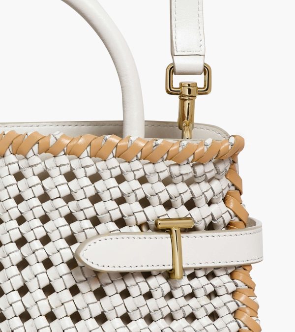Emie medium handbag in braided smooth leather - Image 2