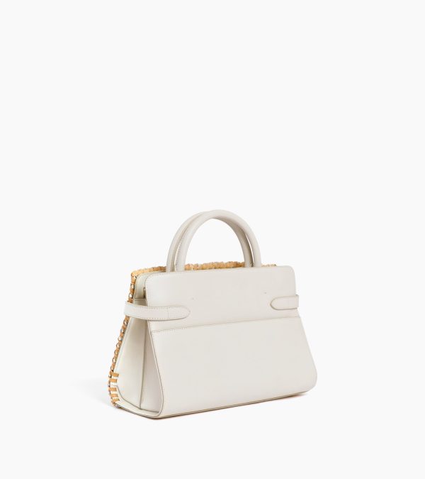 Emie medium handbag in braided smooth leather - Image 3