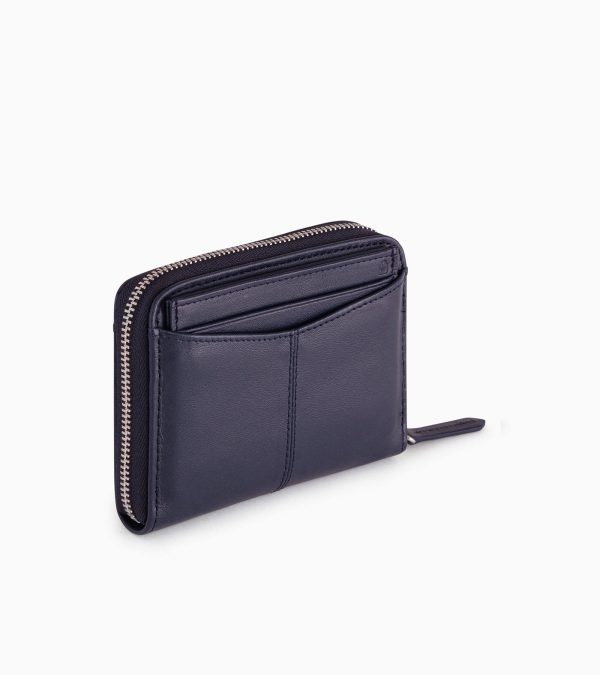Charlotte zipped coin purse with removable card compartments in smooth leather - Image 2